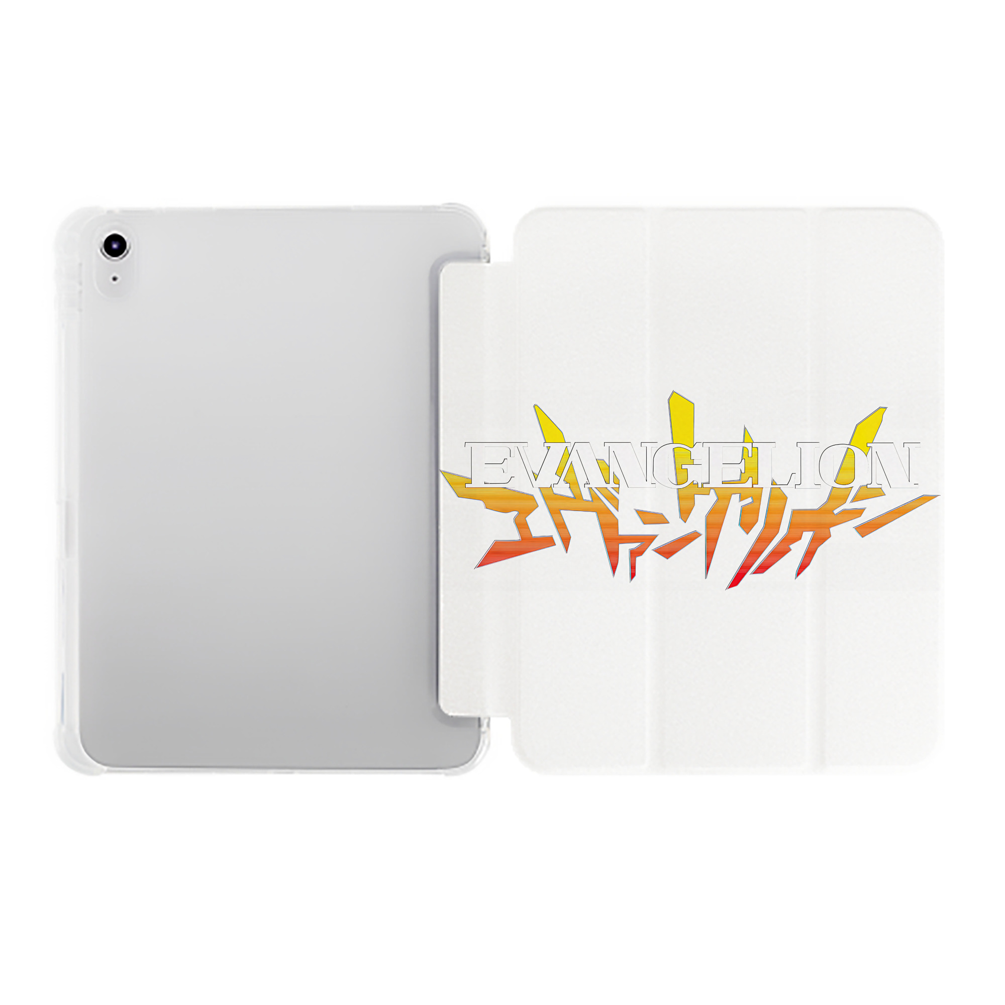 （画像用） EVA 新世紀エヴァンゲリオン IPad ケース ペン収納付き 三つ折りスタンド PUレザー×シリコン 対応機種9.5/10.5/10.9インチ